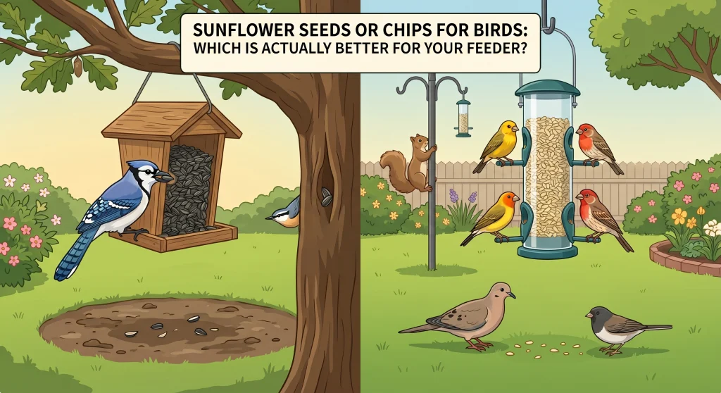 Sunflower Seeds Or Chips For Birds