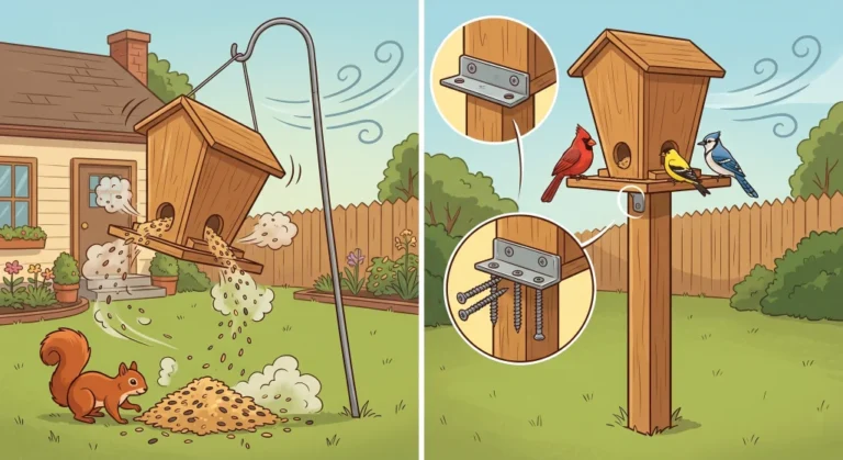 Post Mount Hopper Bird Feeder: Why Hanging Them Is a Mistake