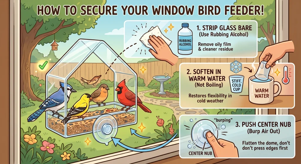 Window Bird Feeder Suction Cup