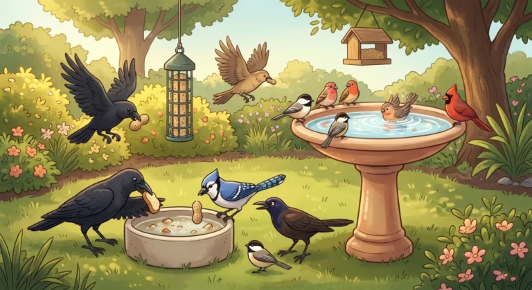 Why Crows Put Food in Your Bird Bath (And How to Actually Stop Them)