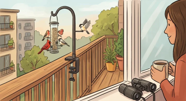 Deck Mount Bird Feeder Pole: No Holes, No Digging, Still Sturdy