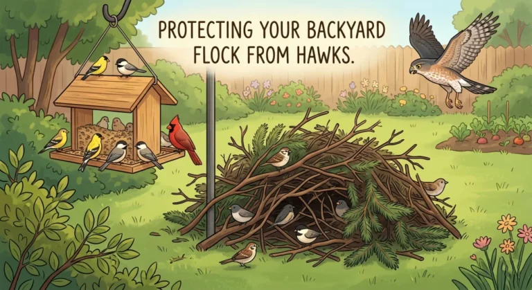 Hawks Hunting at Bird Feeders: The Brush Pile Strategy