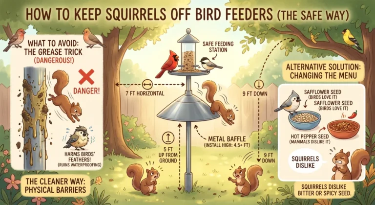 How to Keep Squirrels Off a Bird Feeder (Never Use the Grease Trick)