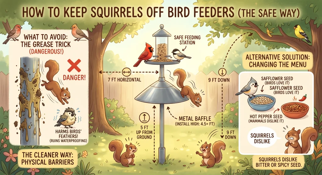 How To Keep Squirrels Off Bird Feeder